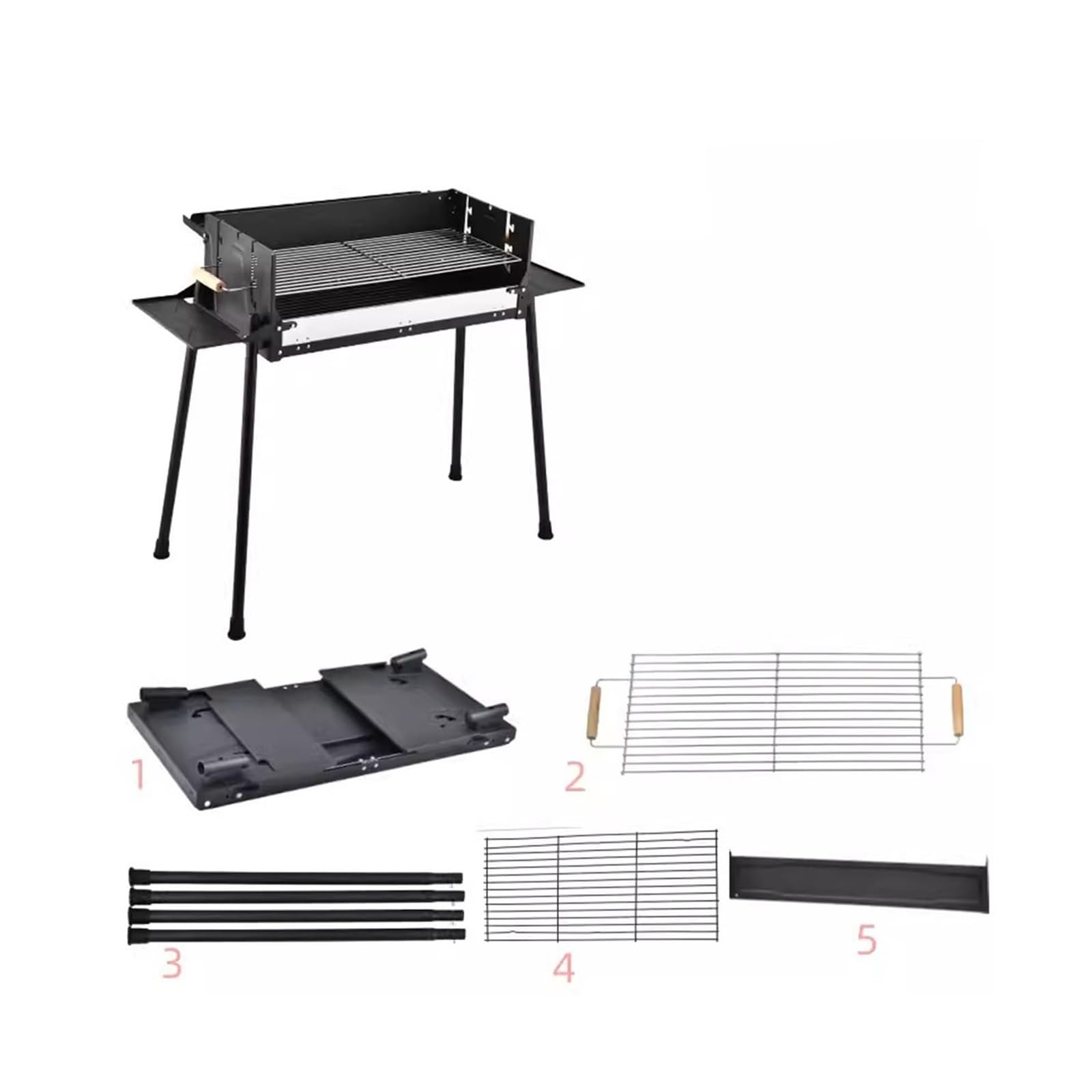 Griglia da Tavolo Griglia for Barbecue Portatile Pieghevole for in Acciaio Inossidabile for Esterni