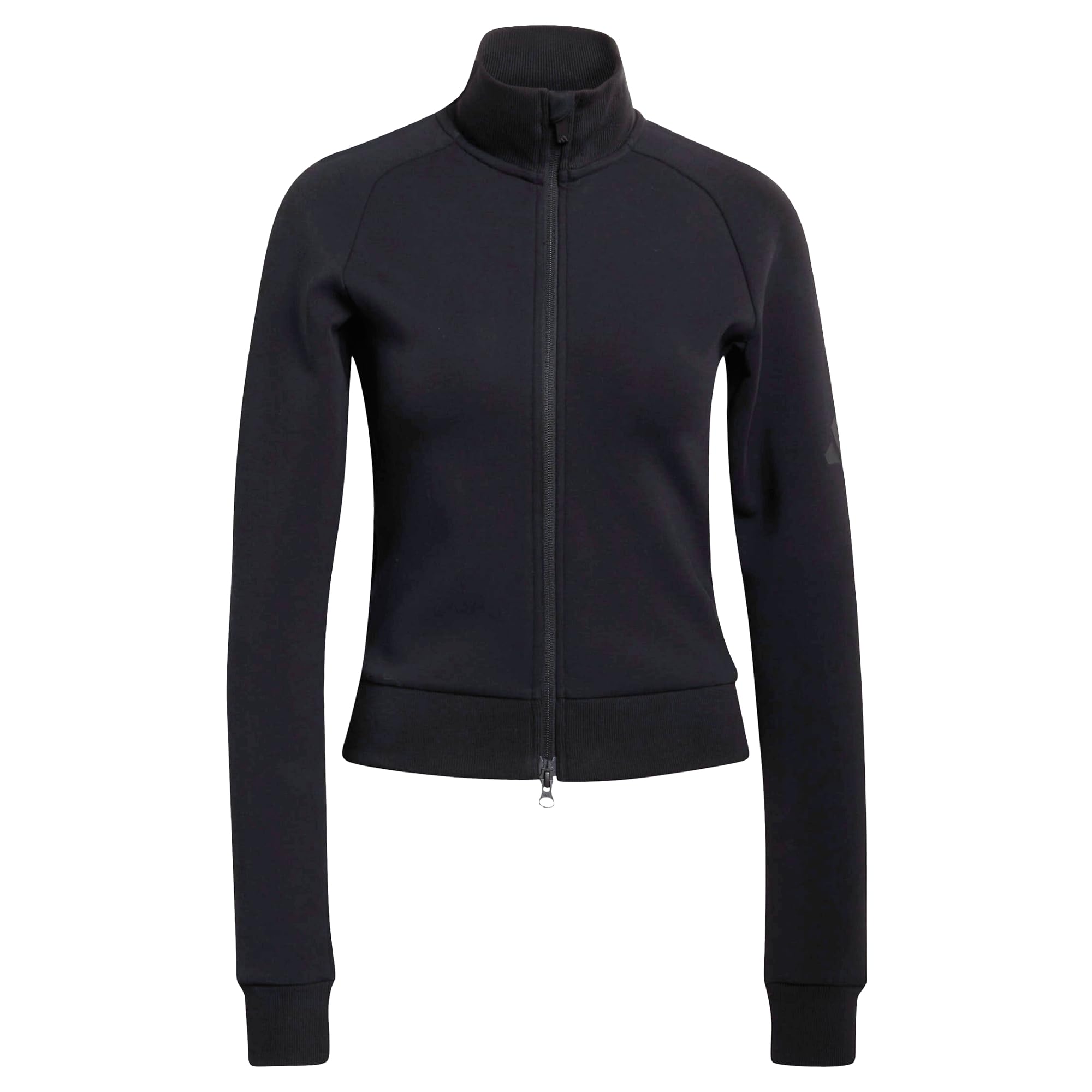 adidas Women's Soft Lux Slim Track Top Sweatshirt, black, XL