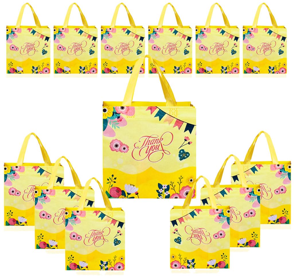 NEEL® 12pcs Return Gift Bags for Kids Birthday Party, Thankyou Gift Bags, 12pcs Birthday Return Gifts Party Favor Return Gift Navratri Gift Bags for Kanya Thankyou Gift Bags for parties festivals