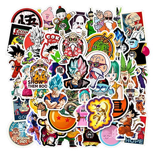 YellowCult 50 Random No-Duplicate DBZ Vinyl Stickers Pack to Customize Laptop, MacBook, Refrigerator, Bike, Skate Board, Luggage [Waterproof Stickers - Dragon Ball Z], Multi (DBZ2021YC) (B08TX6GNH7) Amazon Price History, Amazon Price Tracker