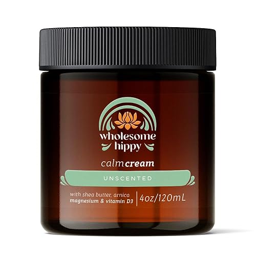 WHOLESOME HIPPY Crema calmante Mantequilla corporal sin perfume con magnesio, vitamina D3, karité, árnica y cúrcuma Hidratante vegano para pieles