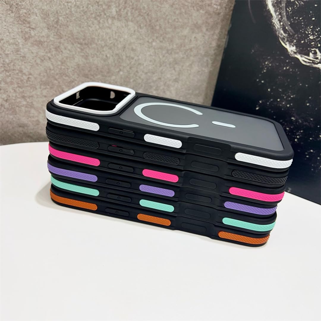 per iPhone 12 Custodia magnetica opaca satinata per telefono, cover rigida traslucida antiurto (per iPhone 12/viola)