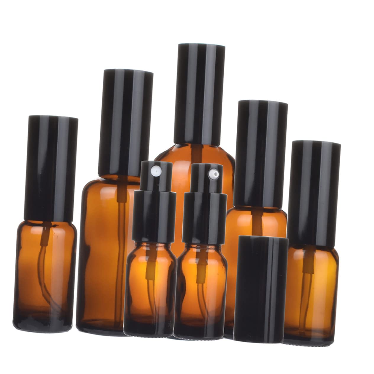 FOMIYES 10pezzi Flacone per Profumo in Vetro Contenitore per Cosmetici da Viaggio Flacone Vuoto Marrone Ricaricabile e Riutilizzabile