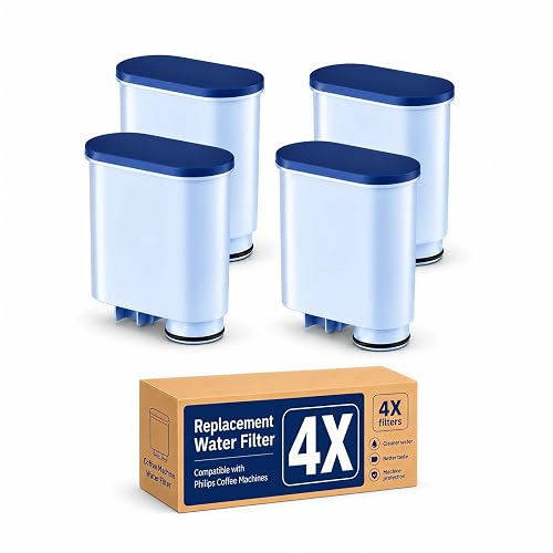 4-Pack Coffee Filter Compatible with Philips AquaClean CA6903/10, Replacement Water