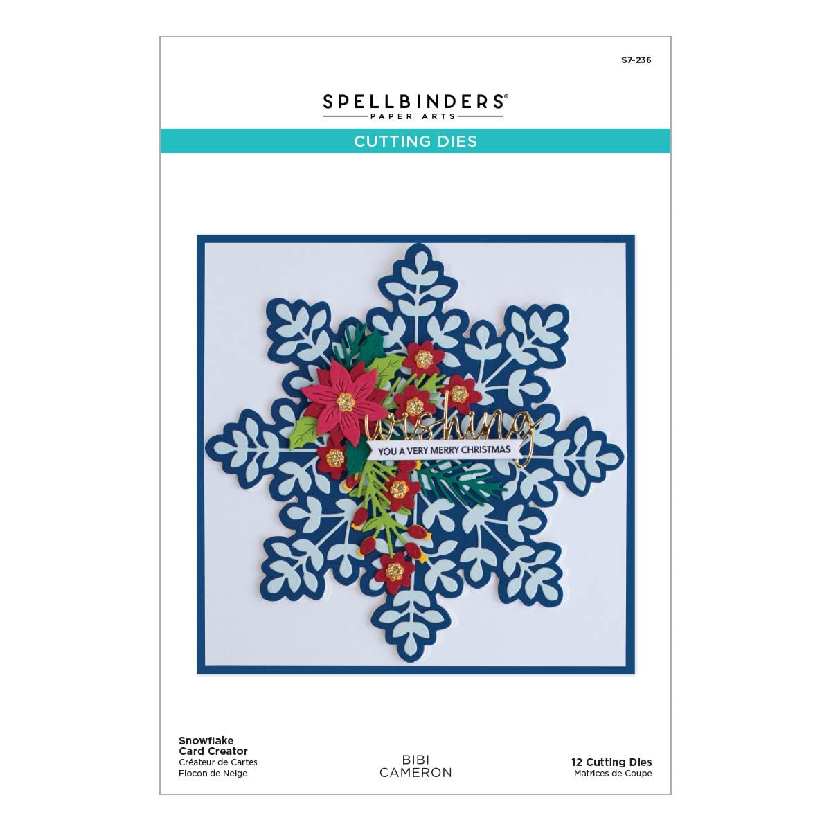 Spellbinders S7-236 Snowflake Card Creator Etched Dies from The Bibi's Snowflakes Collection by Bibi Cameron