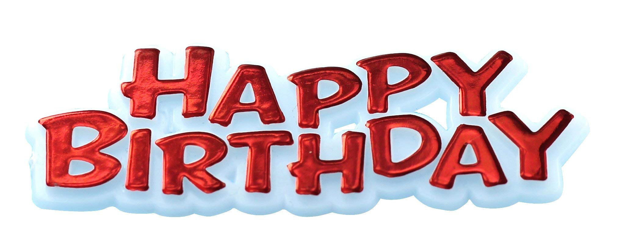 Anniversary House Red Happy Birthday Motto Cake Topper ,6.5Cm (2.6")