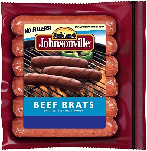 Johnsonville Smoked Beef Brats, 6 Count, 12 oz