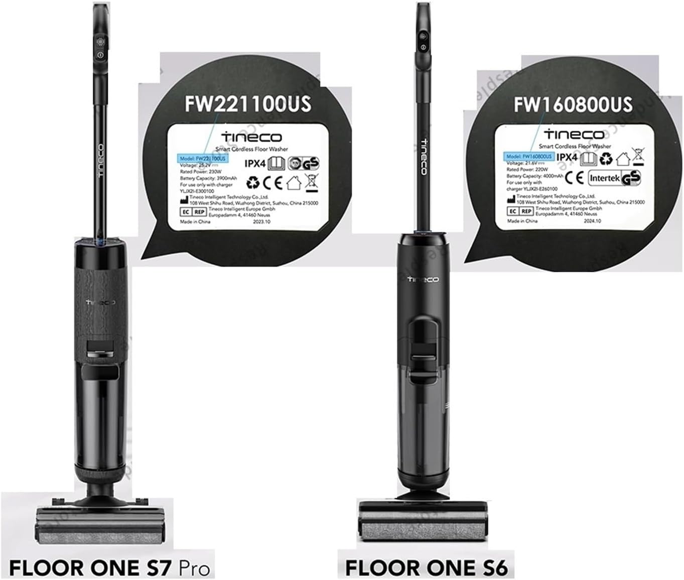 Roller Brush, HEPA Filter, Compatible with Tineco Floor ONE S6 S7 Pro Parts Version 1 Wireless Wet Dry Vacuum Cleaner Replacement Parts(B-7PCS)