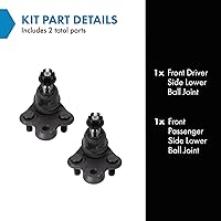 Vista 699 de TRQ, junta de rótula inferior delantera para el lado del conductor y del acompañante