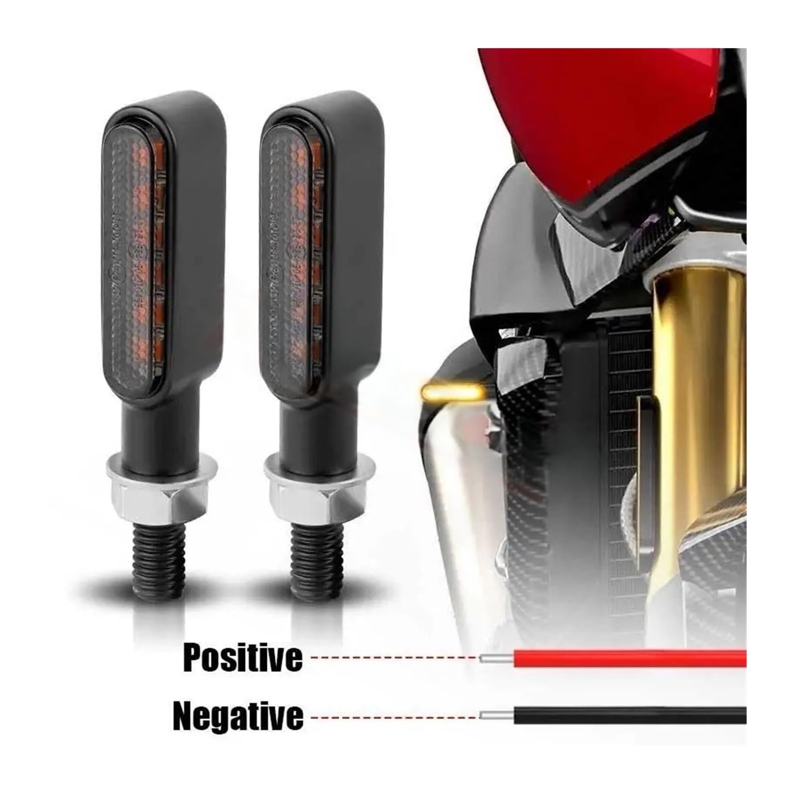Indicatore direzione LED in metallo universale moto Indicatoris Motos