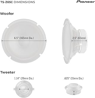Pioneer TS-Z65C 330W 17cm 2-Way Component Speaker System