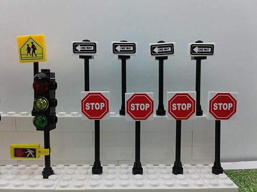 Miniatura 7 de Juguetes de construcción CiudadPuebloPuebloCalle Señales Set 15. Parada. Semáforos. Personalizado