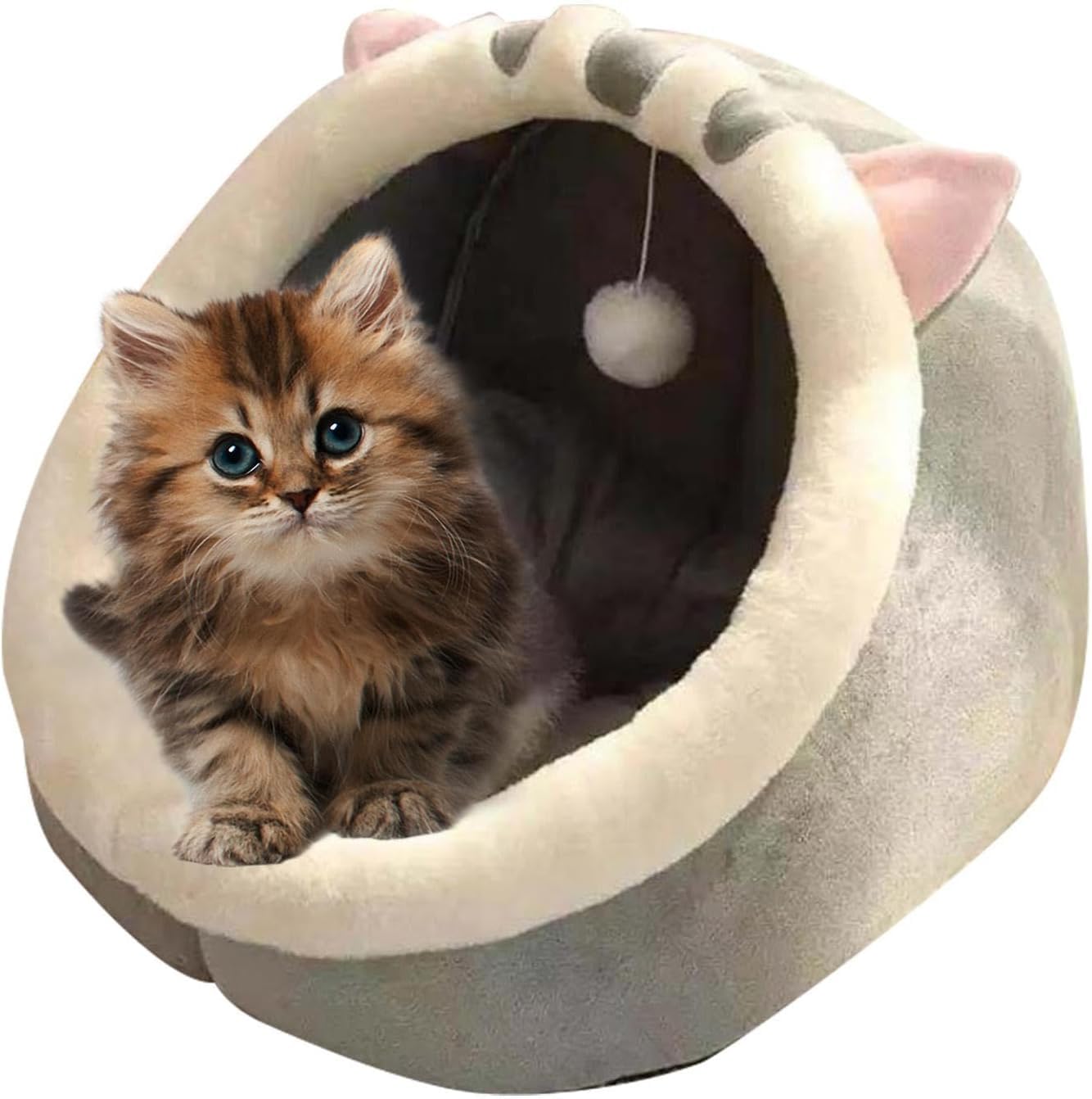 Abhsant Cute Cat Bed, Indoor Lovely Crystal Velvet Igloo for Cat and Small Dog, Warm Cave Sleeping Nest Bed for Puppy and Kitten (B0CJ6SJK4Y) Amazon Price History, Amazon Price Tracker