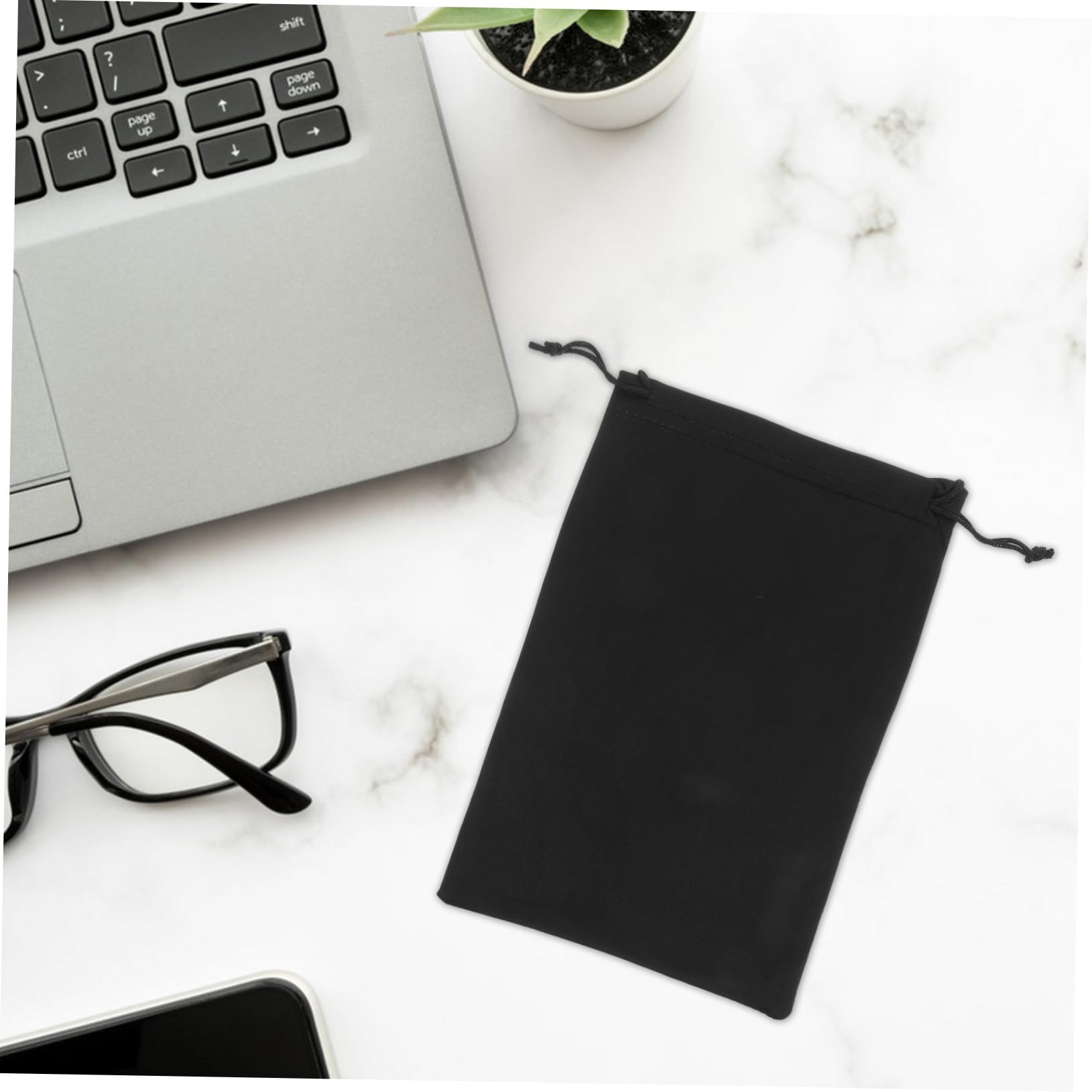 VANZACK Lot de 10 Pochettes pour Lunettes De Ski 25x14 Cm en Microfibre Noire, Étuis De Rangement Légers à Cordon De Serrage, Protection Antirayures pour Lentilles, pour Voyage Et Sports D’Hiver