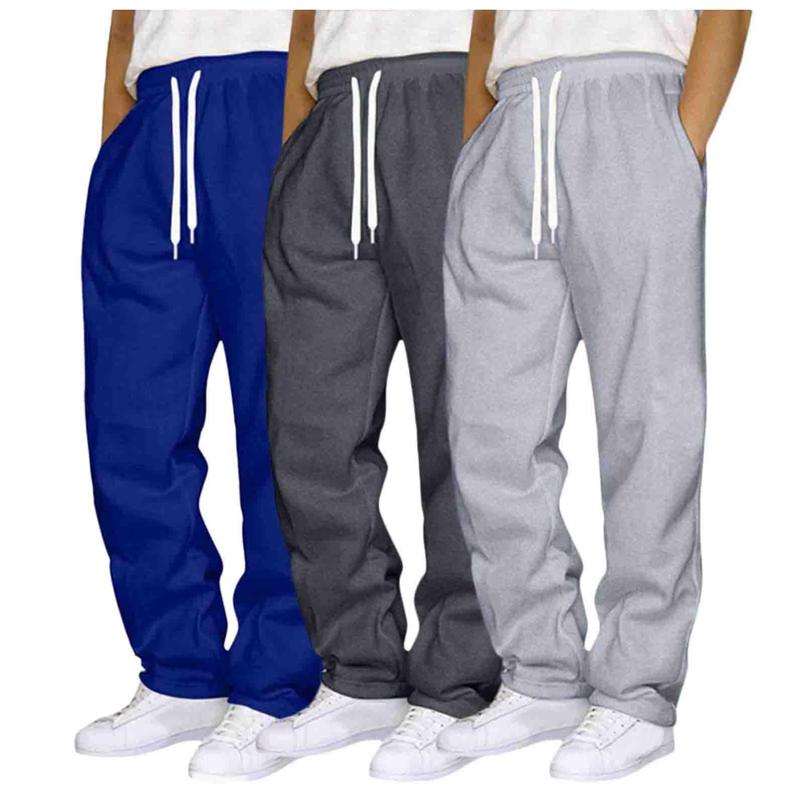 Genérico Pantalon Chandal Hombre Bolsillos Cintura Elástica con Cordón Y Bajo Pantalon Chandal Pantalones De Entrenamiento para Gimnasio Pantalones Deportivos para Correr Y Trotar