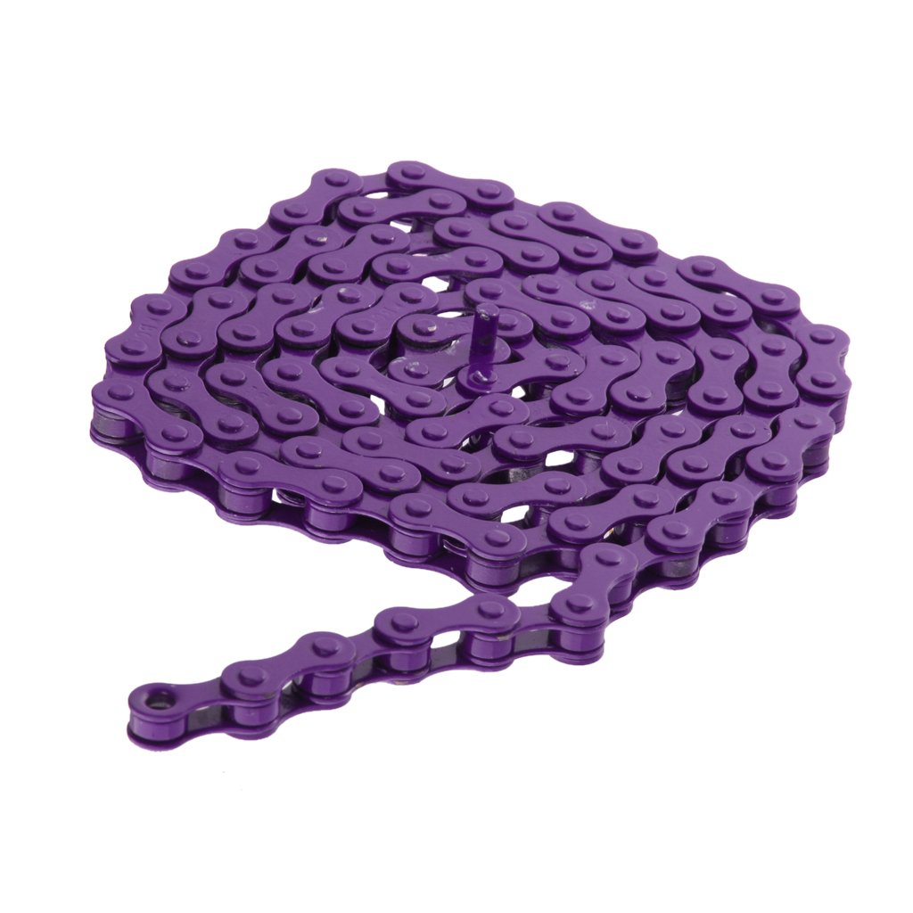 Łańcuchy rowerowe, Stałe Przekładnie Torowe Single Speed Akcesoria Rowerowe Łańcuchy Wielokolorowe(Purple)