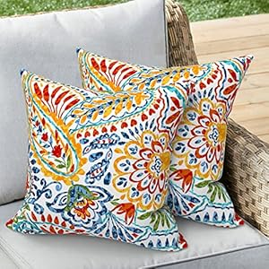 Outdoorindoorthrowpillowcoverssetof2allweathersquarepillowcases16x16inchpatiocushionpillowofhomefurnitureusepaisleymulti Urban Country Home Decor Outdoorindoor throw pillow covers set of 2 all weather square pillow cases 16×16 inch patio cushion pillow of home furniture use paisley multi urban country home decor