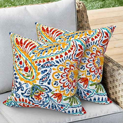 Outdoorindoorthrowpillowcoverssetof2allweathersquarepillowcases16x16inchpatiocushionpillowofhomefurnitureusepaisleymulti Urban Country Home Decor Outdoorindoor throw pillow covers set of 2 all weather square pillow cases 16×16 inch patio cushion pillow of home furniture use paisley multi urban country home decor