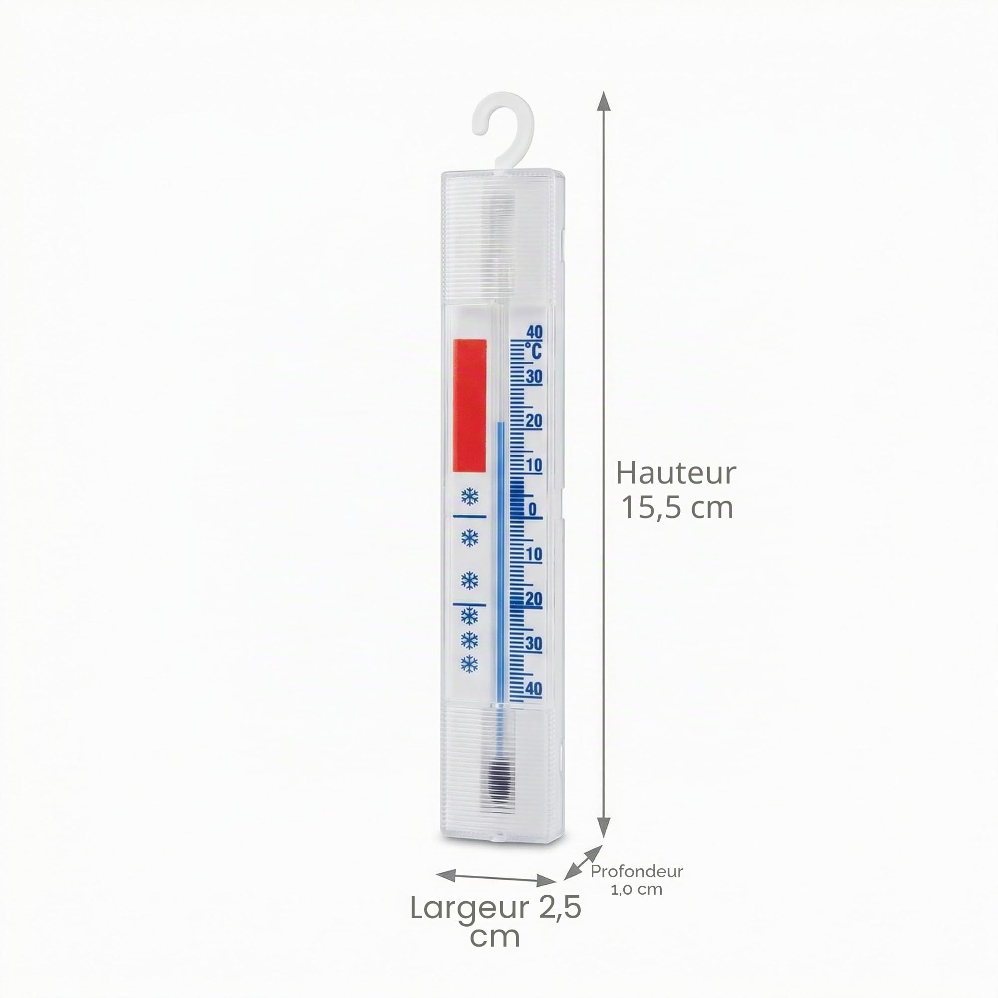 Lantelme 3 thermomètres analogiques pour réfrigérateur, congélateur, glacière - avec Crochets - +/- 40°C 4883