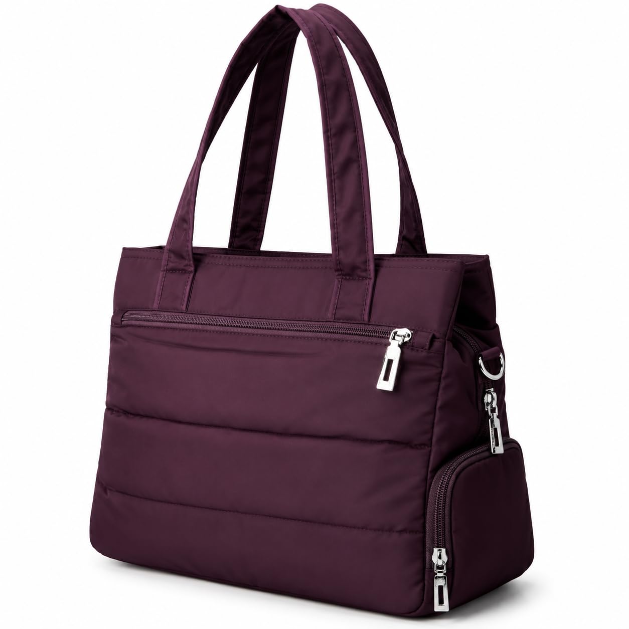 Women’s Tote Bag with Bottle Holder, Multi Pocket Zipper Handbag, Lightweight Waterproof Shoulder Bag for Office, Travel, Work, Shopping (Large Capacity)-picture-52
