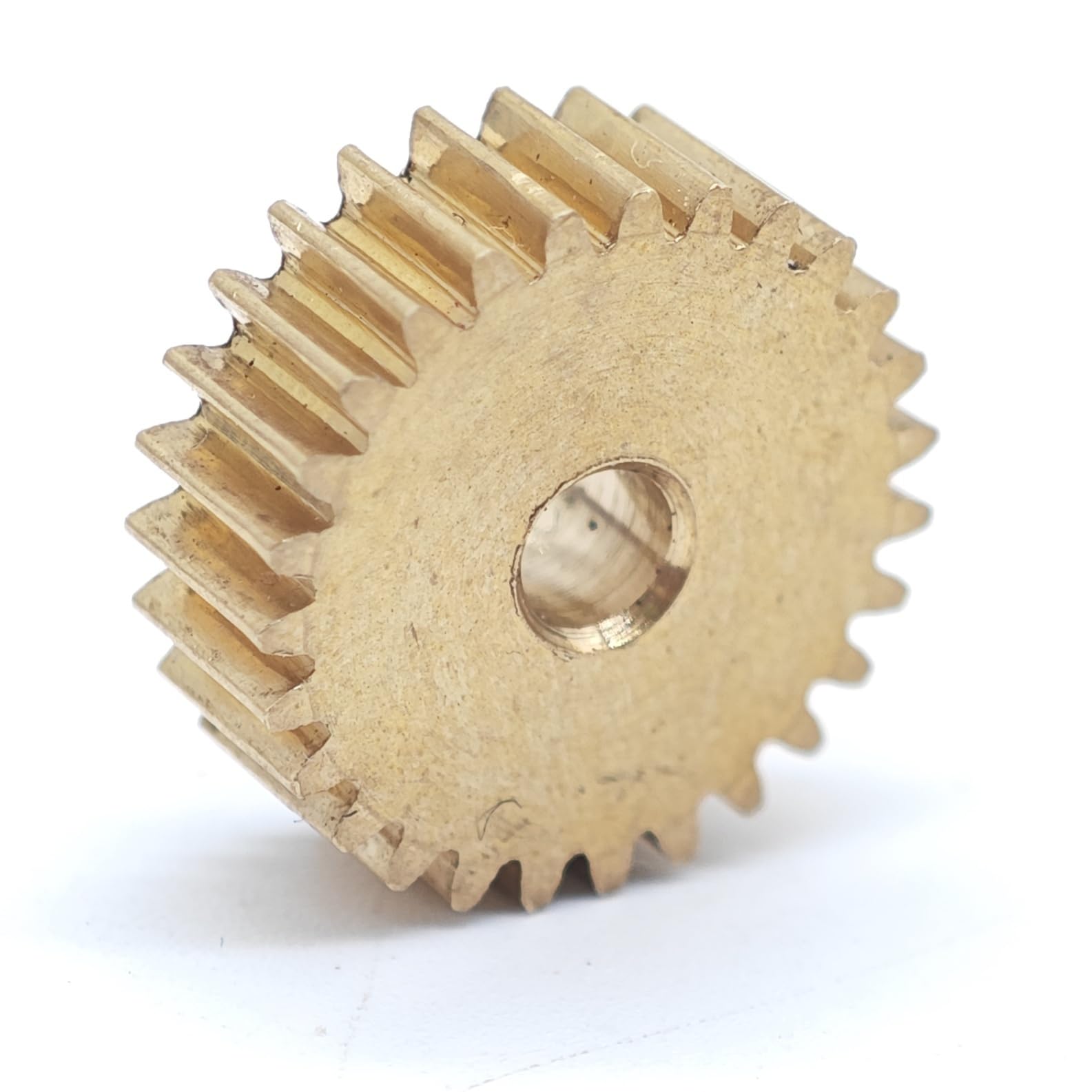 GTPBAO Pignon cylindrique en cuivre 0,6M 130T, module 0,6, diamètre 79,2 mm, épaisseur 5 mm, roue dentée droite plate arbre matériel(20mm bore)