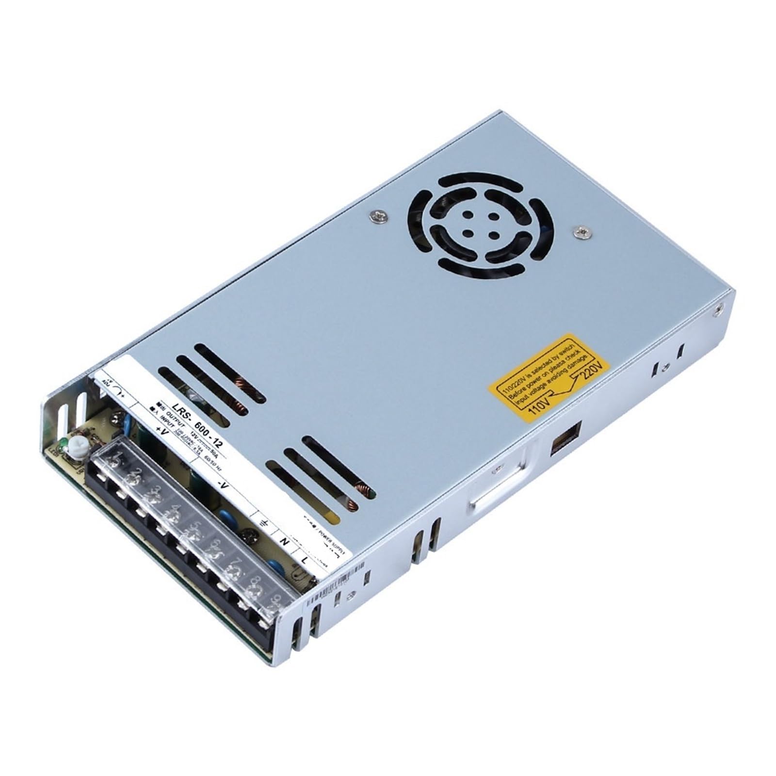 FCARUMIQP Lrs-600-12 600W 12V 50A Switching Shell Power Supply 1Pcs