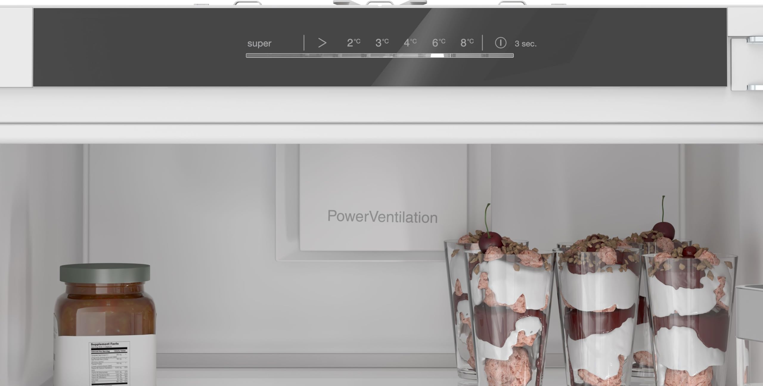 Bosch Electroménager KIR81VFE0, Série 4, Réfrigérateur 1 Porte, Encastrable, 177.2 x 54.1 cm, 310 L