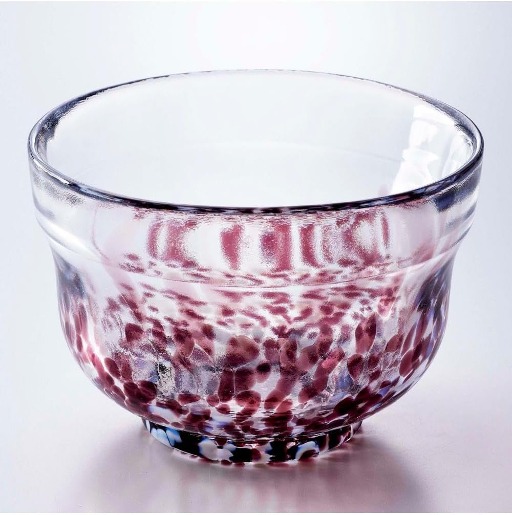 Yamakiikai CRYSTAL Matcha Bowl Purple White MC-535