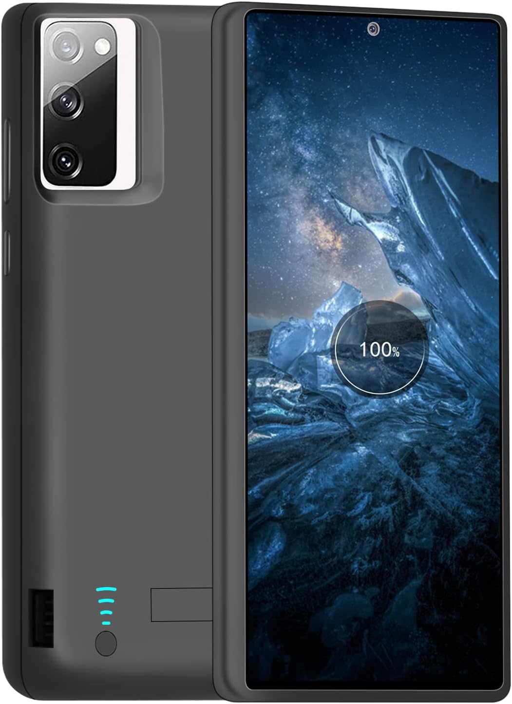 Battery Case for Samsung Galaxy S20 FE 5G, 5000mAh Rechargeable Extended Battery Charging Charger Case, Add 100% Extra Juice, Not Compatible with Galaxy S20 (6.5 inch) Black