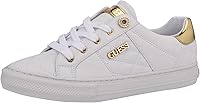 GUESS Women's Loven Quilted Platform Fashion Sneakers - Lace-Up Comfort, Faux Leather Upper, All-Day Style