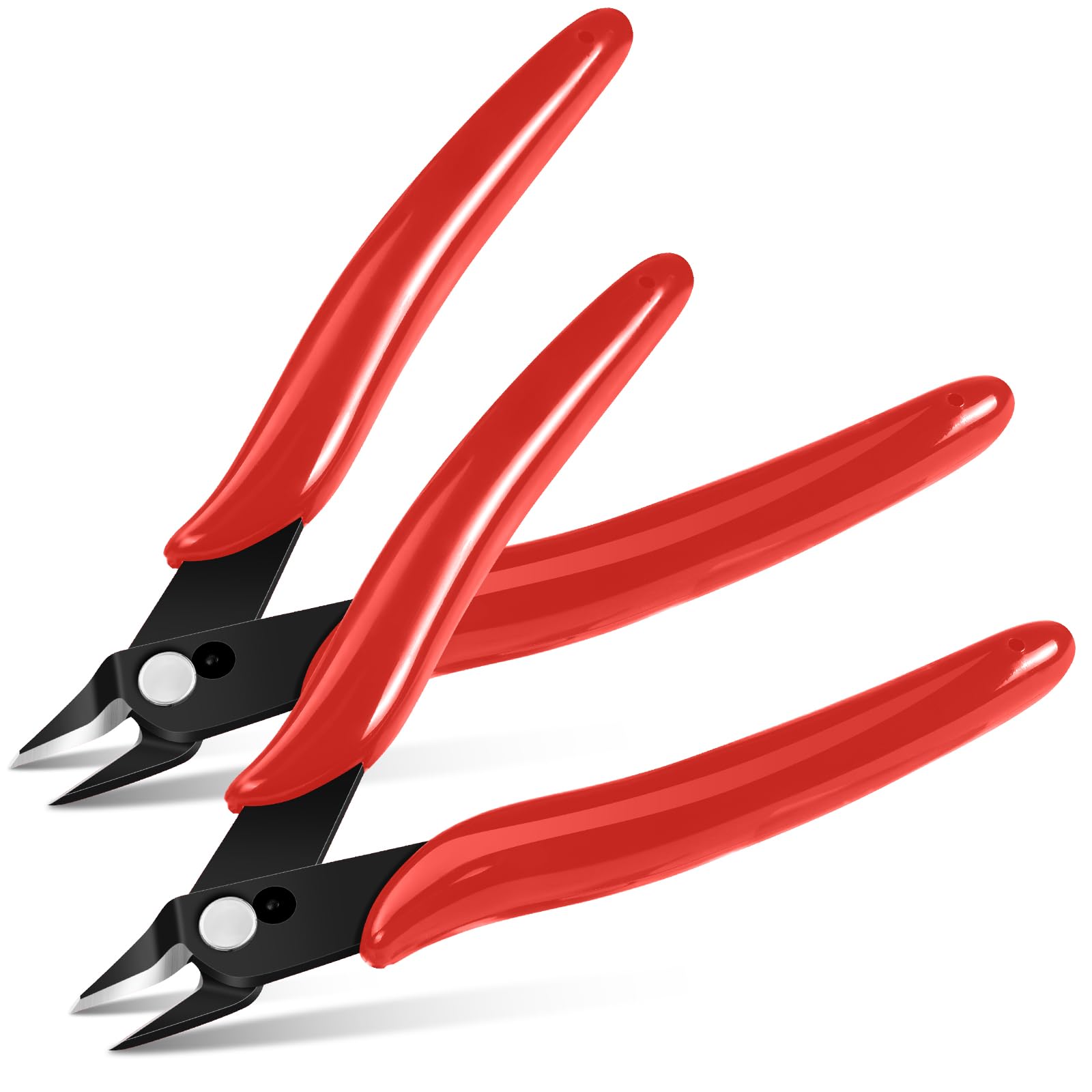 Ainiv Wire Cutters, 2PCS Spring-loaded Side Cutters Flush Cutters, Diagonal Cutters Precision Side Cutters, Diagonal Cutting Pliers in CRV Steel, Heavy Duty Cutting Pliers for Electrical, Homes