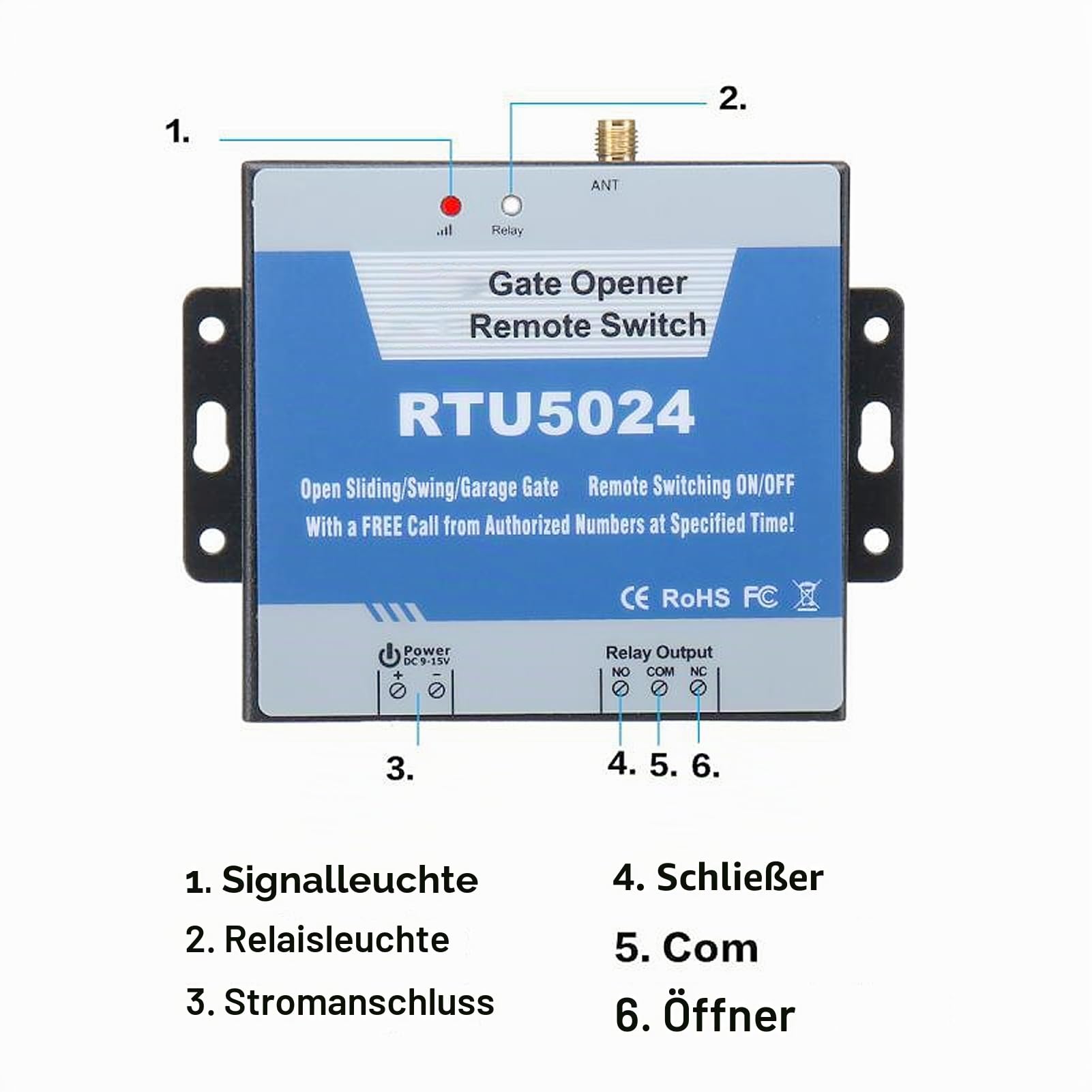 GSM Toröffner RTU5024 4G SMS Smart Alarm Smart ID Erkennung WiFi Fernbedienung GSM Fernbedienung Toröffner