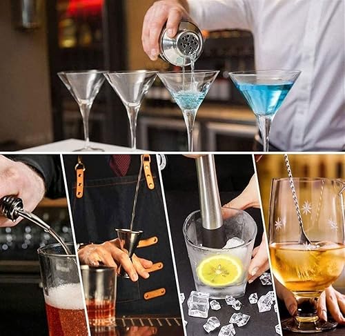 Miniatura 4 de TOEWOE 20-Piece Cocktail Shaker Set, 304 Stainless Steel Bartender Kit, Professional Bar Tool Set for Drink Mixing, Home, Bar, Party