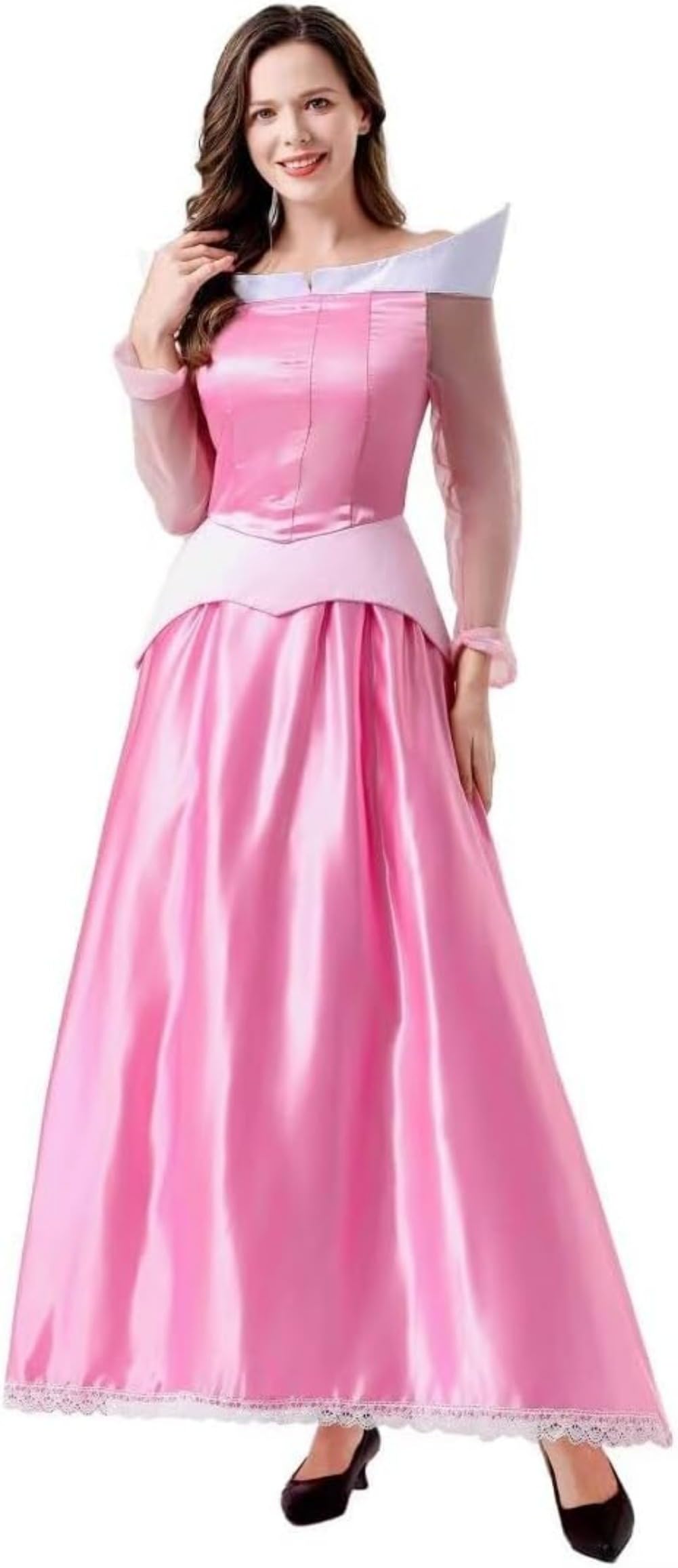 オーロラ姫 コスプレ衣装 ピンクドレス Dハロ ウィッグ付き Amazon.co.jp: オーロラ姫ドレス コスプレ衣装 ワンピース ピンク 大人