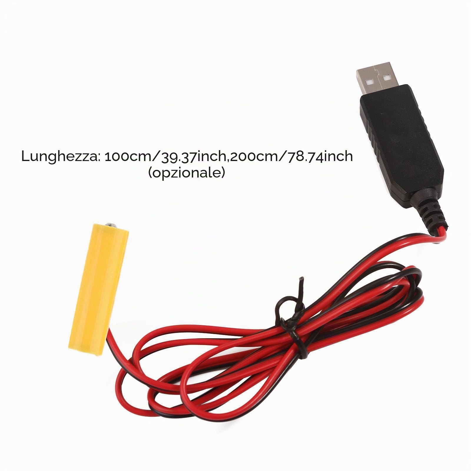 Convertitore USB 4,5V AA Eliminatore di Batteria per Luci LED Radio Giocattoli Elettronici
