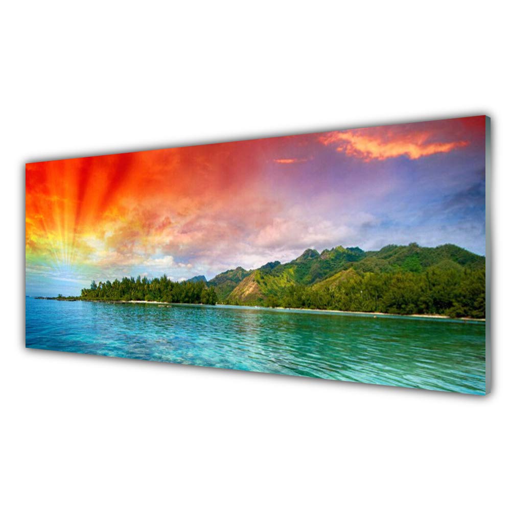Impression sur Verre Trempé 125x50cm Tulup Tableau Mural Paysage Mer