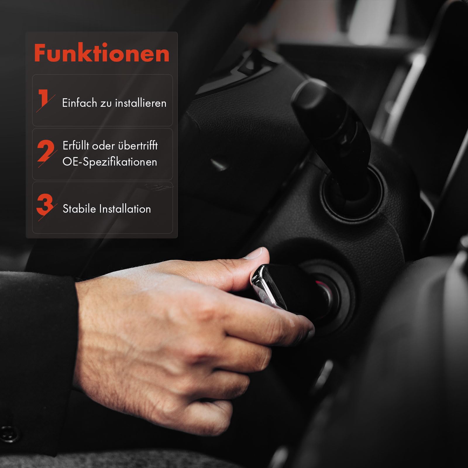 Frankberg Serratura di accensione Interruttore di accensione 2-Poli Compatibile con A3 8L1 Cordoba 6K1 6K2 B.o.r.a 1J2 New Beetle 1C1 9C1 Polo 6C1 6R1 Replace# 3B0905855G