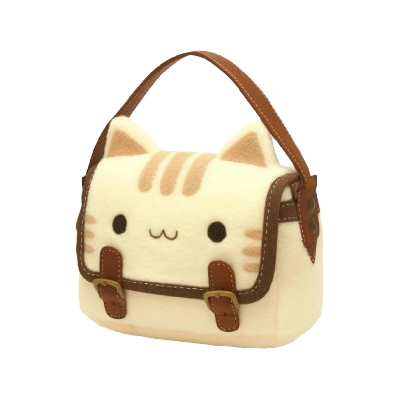Cat Plush Purse Funny Decorative Cartoon Handbag for Traveling Festival Work 20cmx5cmx17cm-image-34