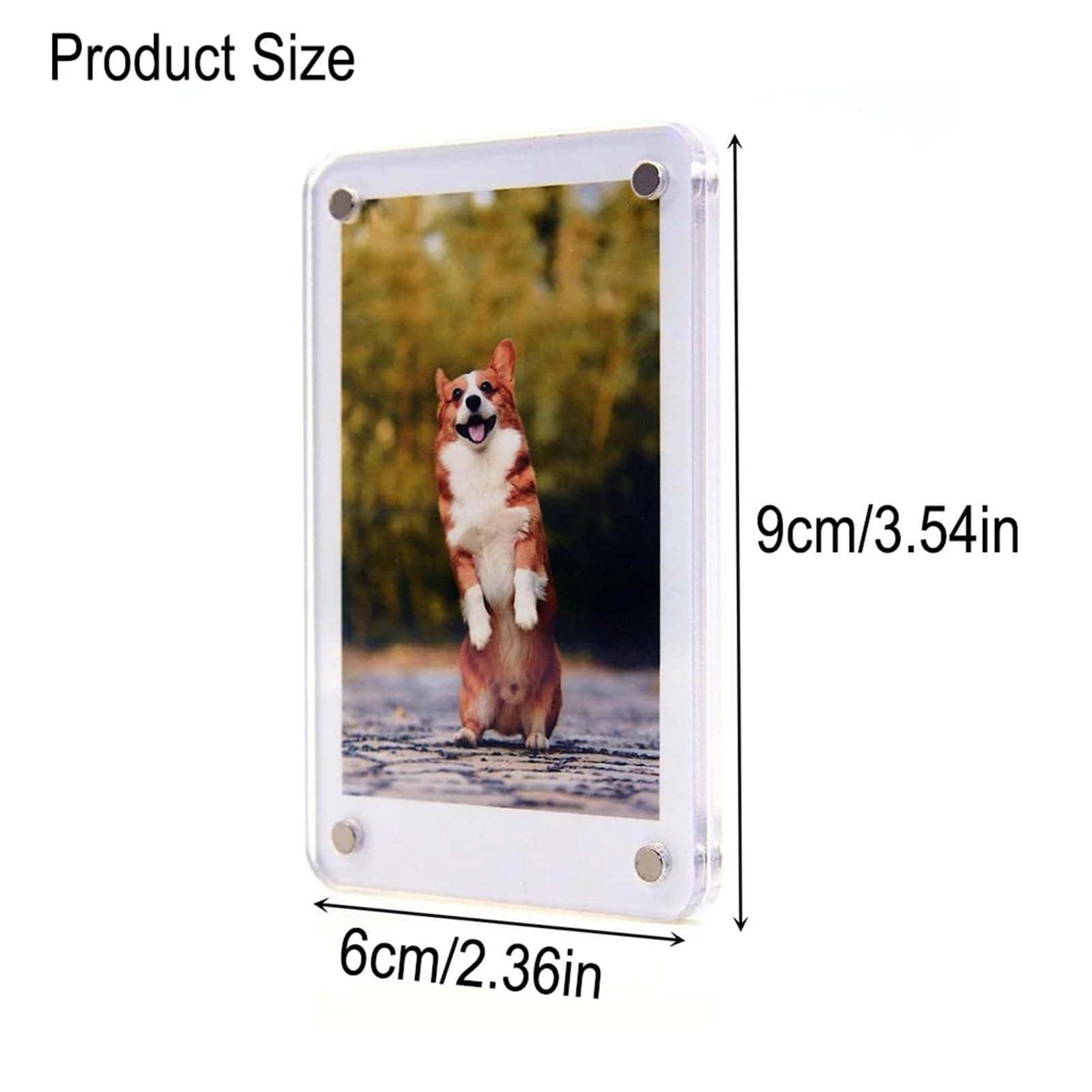 Kühlschrank-Magnetrahmen, transparenter, wendbarer Magnet, Foto, Display Für Fotos Postkarten(12Pack)