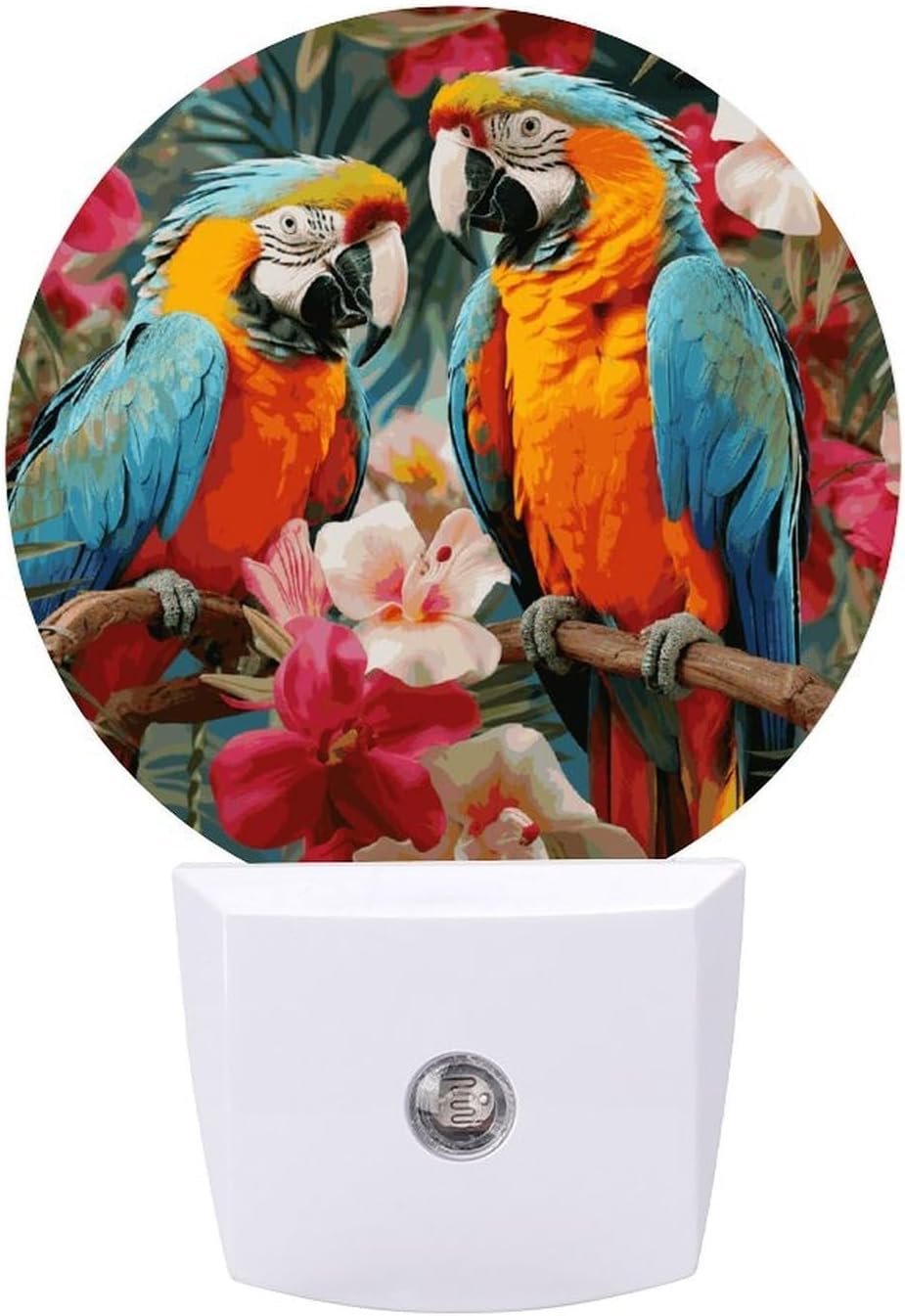Tropical Plants And Parrots Plug-In LED Nightlight Wall Night Light
