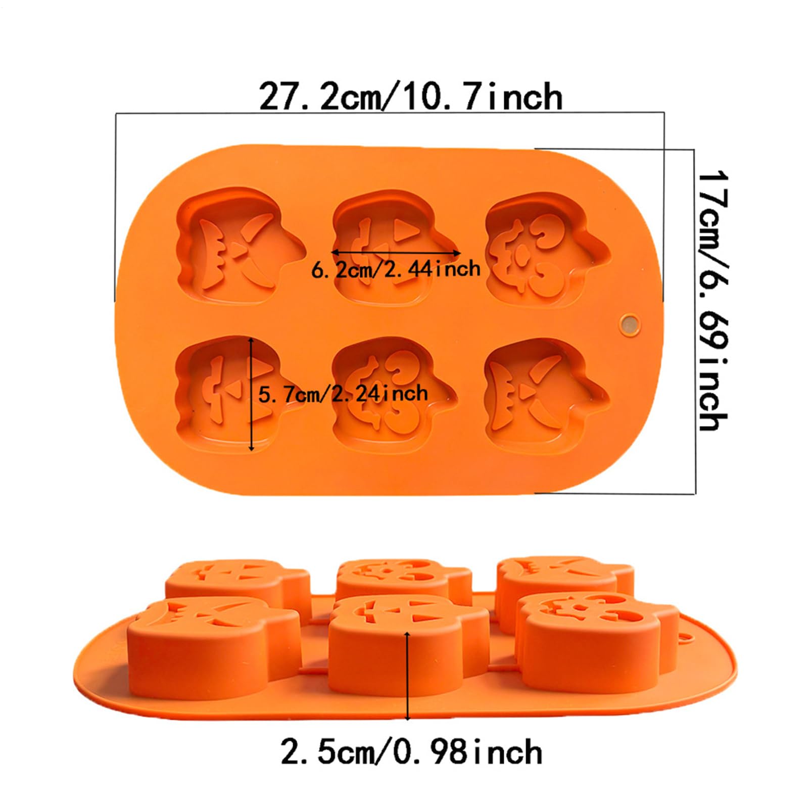 Forma in silicone a 6 Scomparti Per Budino Del Ringraziamento | Festivi Per Cubetti Di Ghiaccio per Pasticceri Genitori Principianti Feste Casa Appartamento Cucina Scuola Eventi