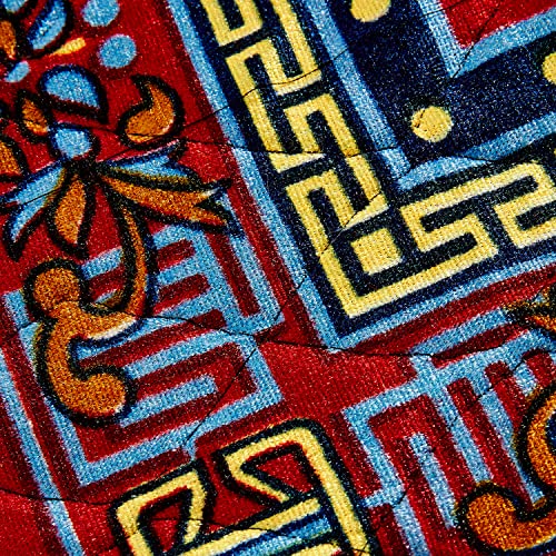 Kuber Industries Red Pooja Aasan, Mat Set Of 2 Pcs (2 Ft X 2 Ft) #TOP5