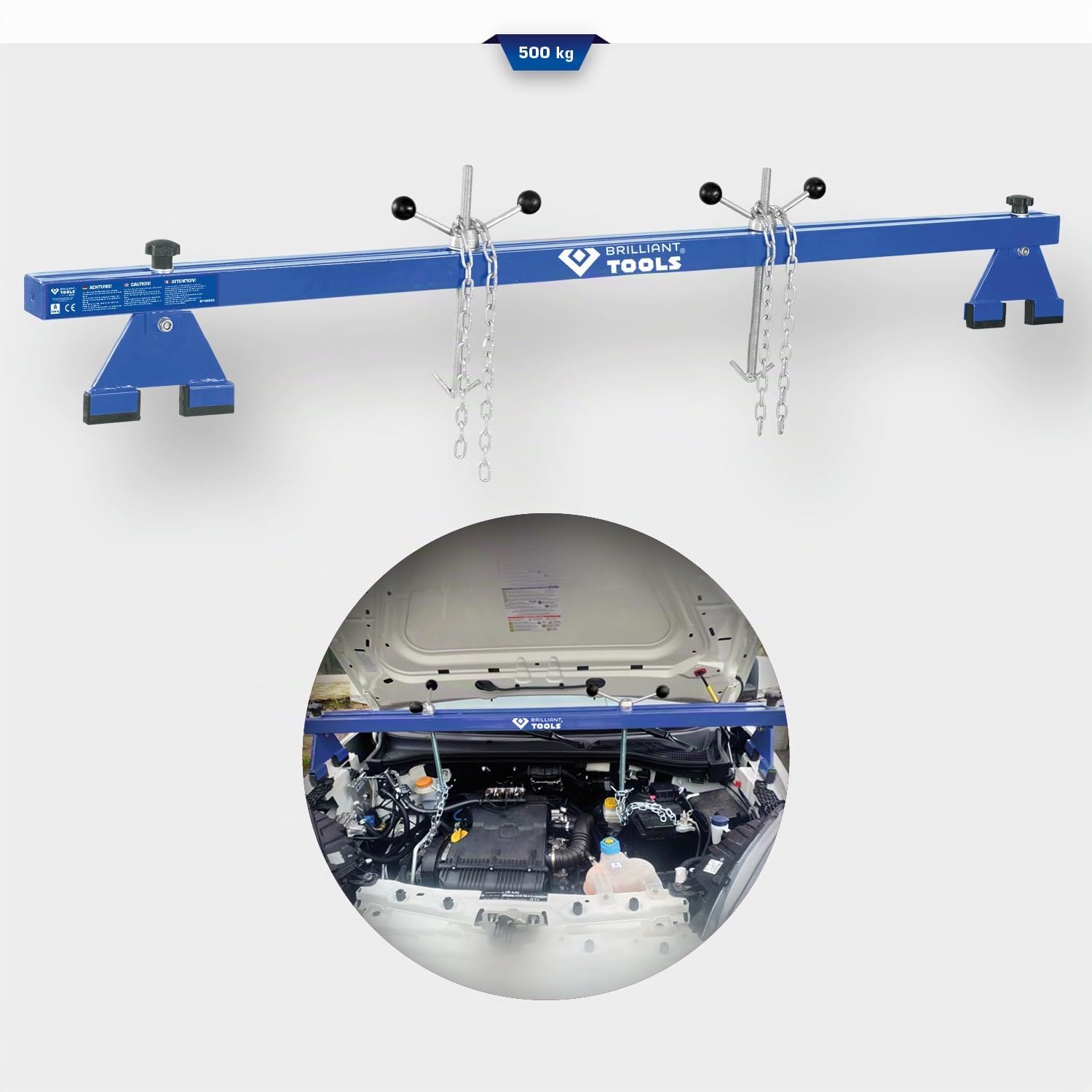 BRILLIANT TOOLS BT180005 Puente para motor, 500 kg [Powered by KS TOOLS]