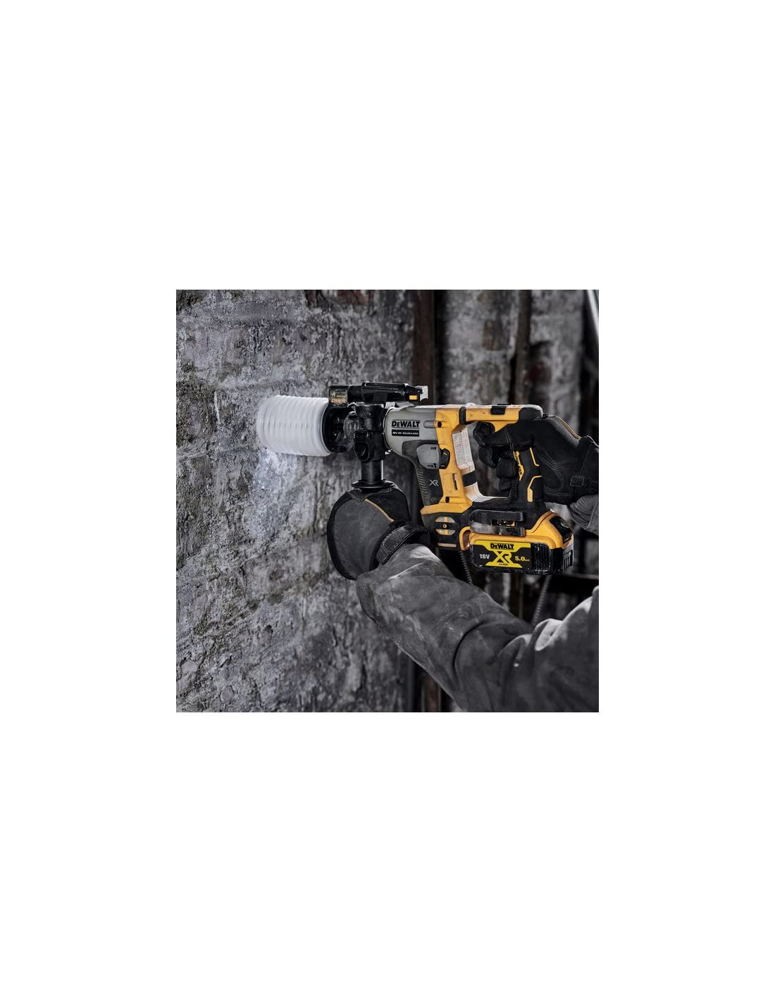 DeWalt - Martillo Electroneumático sin escobillas XR 18V SDS-Plus 1,4J con 2 baterías Li-Ion 5Ah y maletín TSTAK