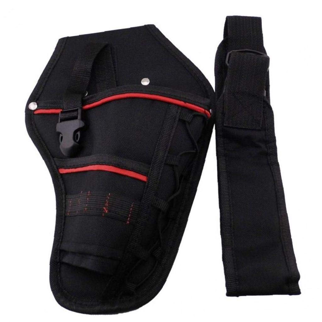 Hotaden Black Multi-Functional Waterproof Drill Holster Waist Tool Bag Electric Waist Belt Tool Bag For Hammer Screwdriver