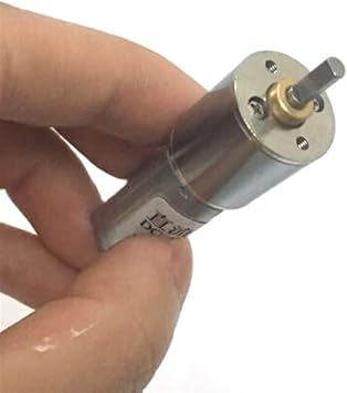 جينتشاو-Dc موتور 1 قطع 16 GA-050 12 فولت ميني الكهربائية والعتاد المحرك، 12 V DC 6-1200 RPM، سهلة التركيب اللون الفضي، SpeedRPM 12 v 800 rpm