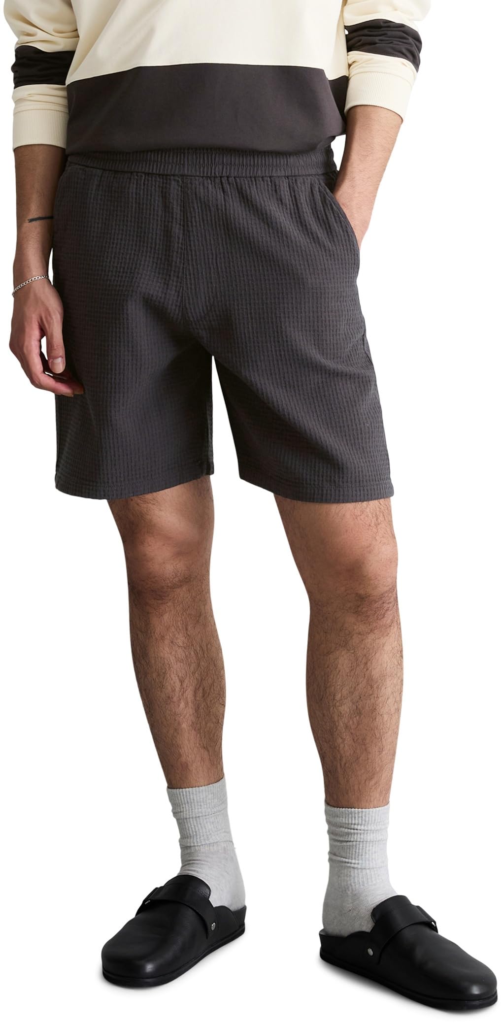 Marc OߴPolo Denim Herren Shorts aus Bio-Baumwolle mit Waffelstruktur