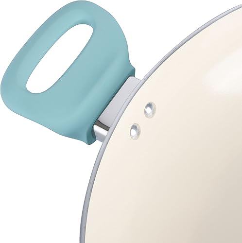 Miniatura 5 de Spice by Tia Mowry Sartén de aluminio grande interior antiadherente antiadherente de 14 pulgadas - azul aguamarina (106925.01R)