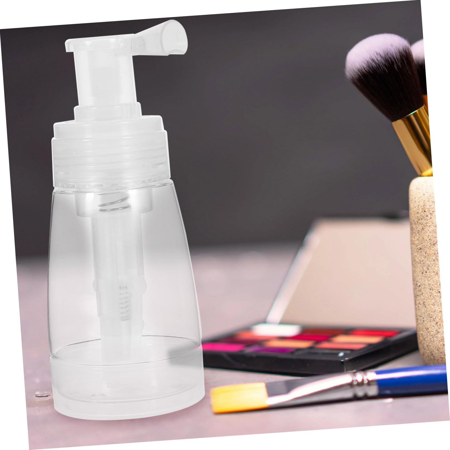 minkissy Powder Puff Bottle for Powder 180ml Talcum Powder Storage Case Dry Powder Spray Container White