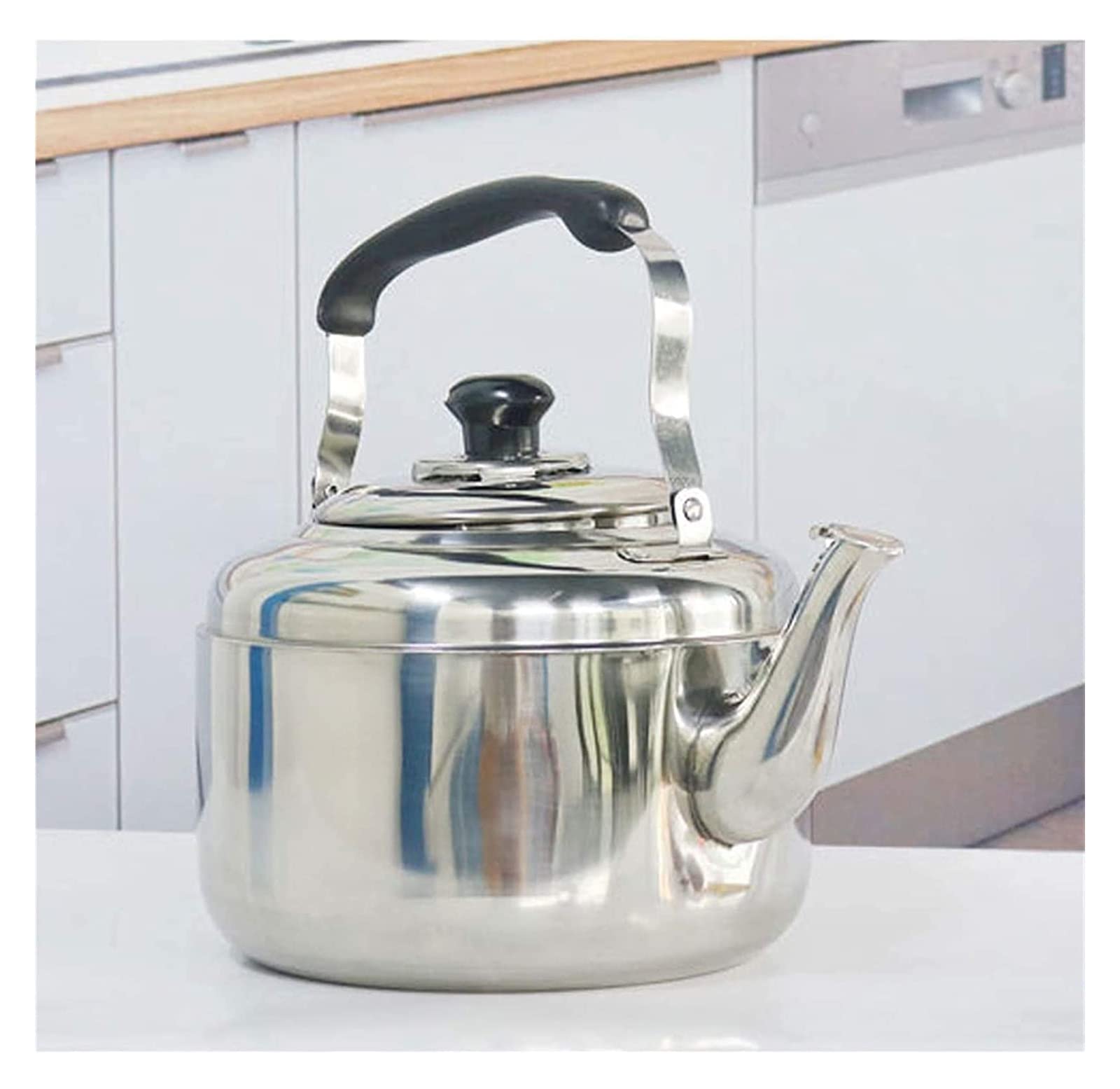 Tea Kettles, Kettle,TeapotWhistling Kettle. Kettle Stove Top Stainless Steel Whistling Tea Kettle for Stove Top Ergonomic Heat- Handle for Heating Milk Camping Kettle(6l)(9.8L)